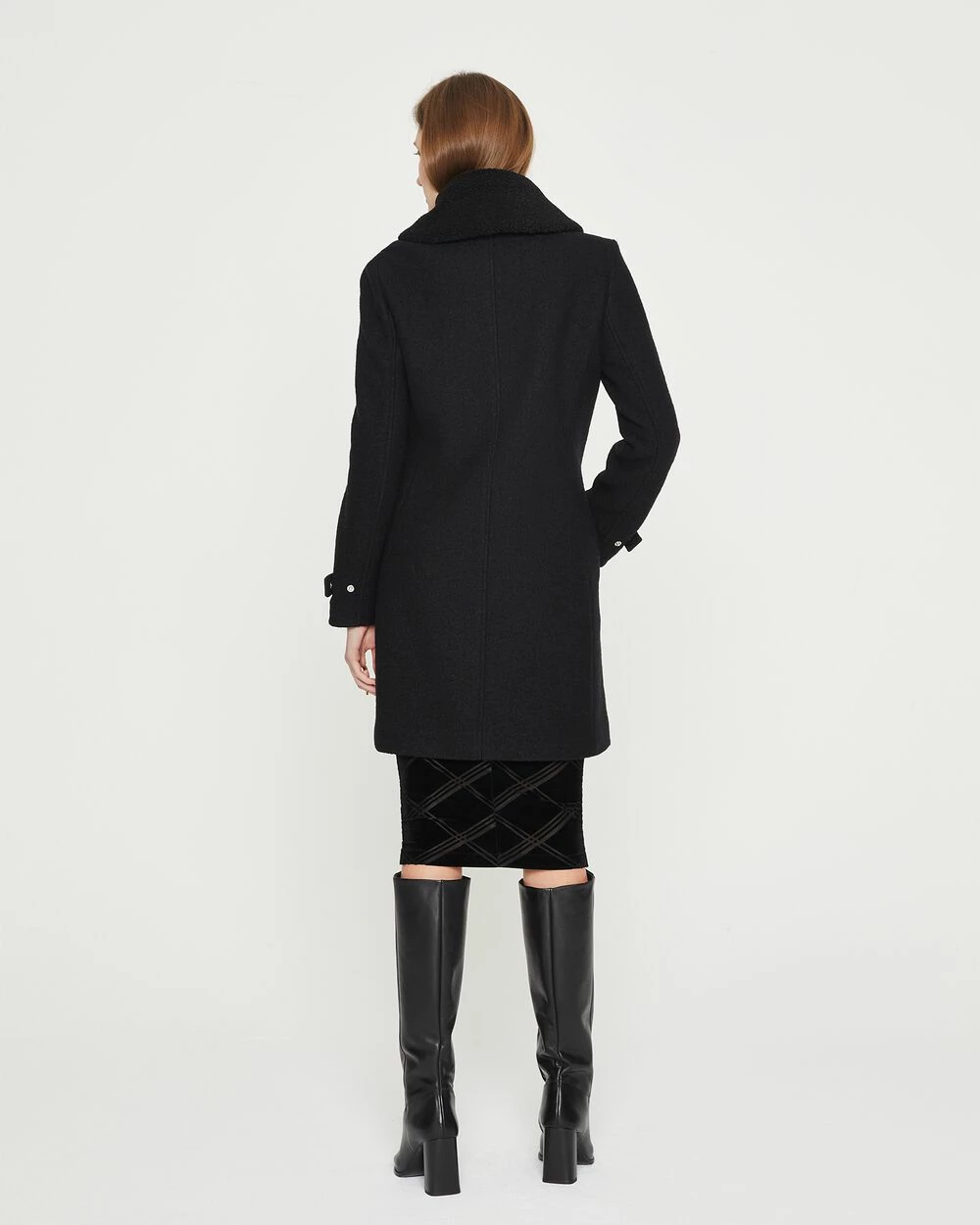 Top 10 π Club Monaco π© Women Mixed Media π§₯ Coat Black π - Image 2