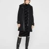 Top 10 🎁 Club Monaco 👩 Women Mixed Media 🧥 Coat Black 🎉