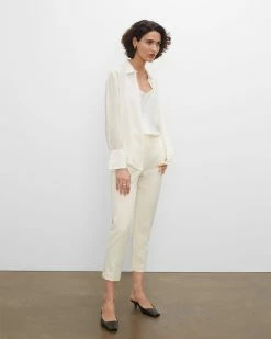 Best deal โจ Club Monaco ๐ฉ Women The Cigarette Pants Egret โ๏ธ