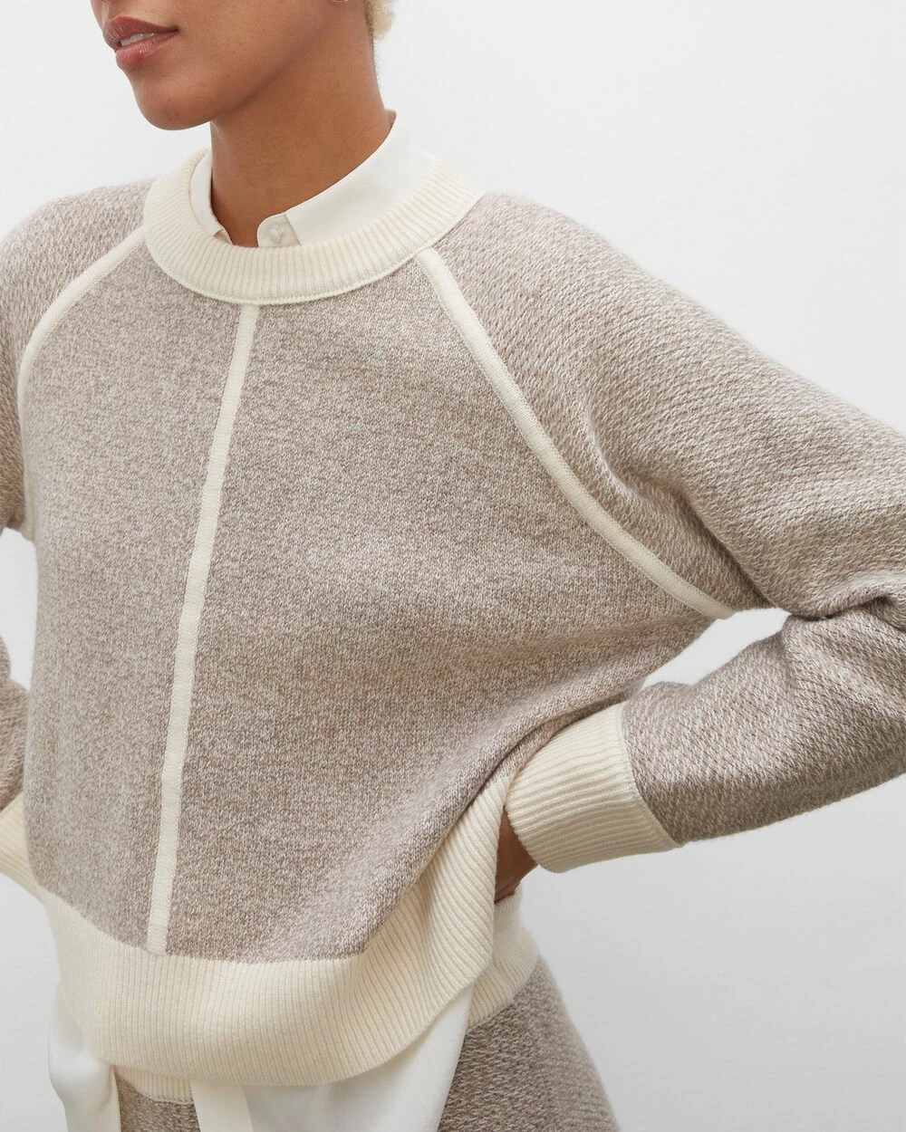 Wholesale ๐ Club Monaco ๐ฉ Women Wool & Cashmere Terry Sweatpants Neutral ๐ - Image 3