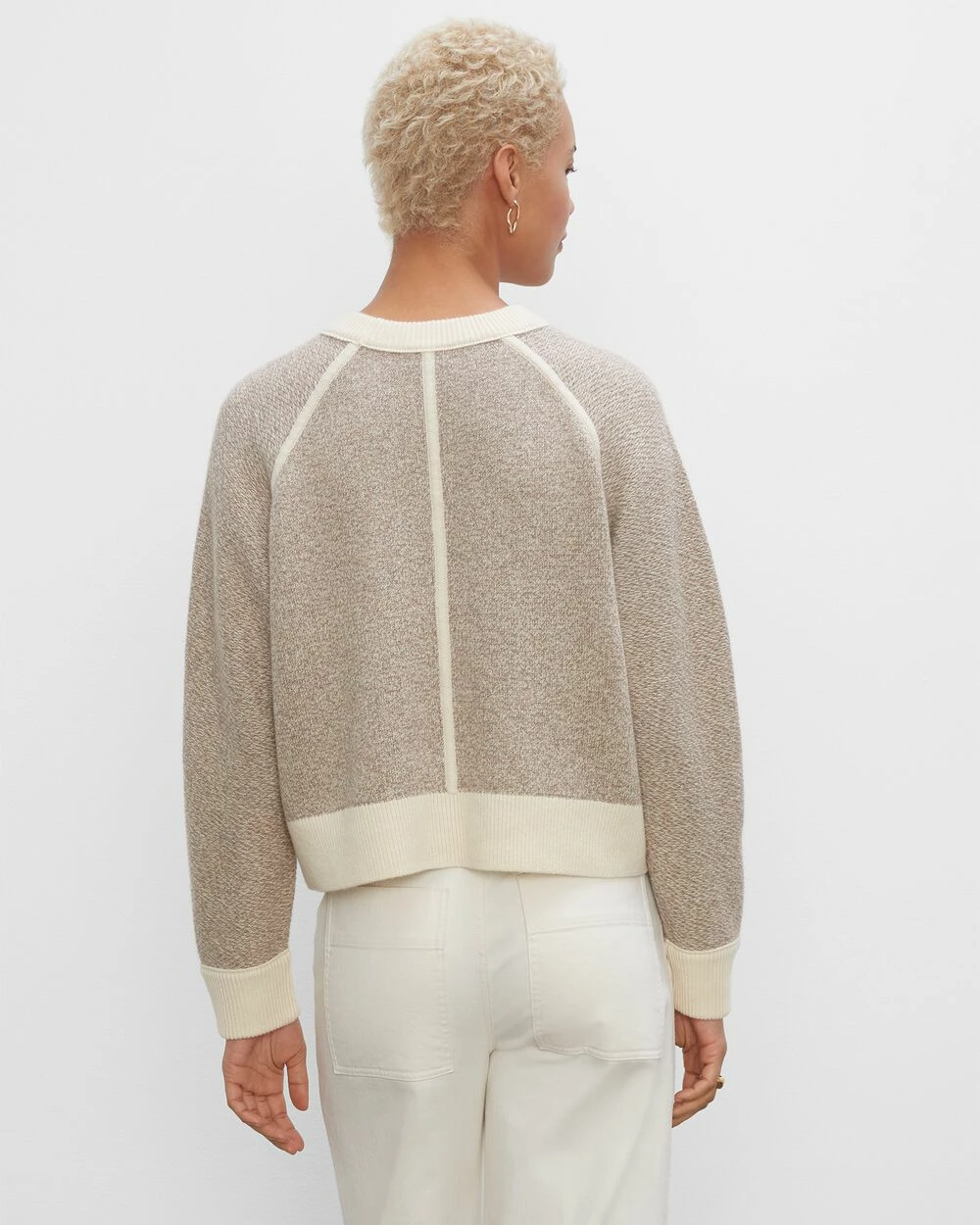 Deals โค๏ธ Club Monaco ๐ฉ Women Wool & Cashmere Terry Sweatshirt Neutral โ๏ธ - Image 2