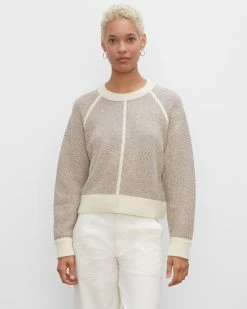 Deals ❤️ Club Monaco 👩 Women Wool & Cashmere Terry Sweatshirt Neutral ✔️