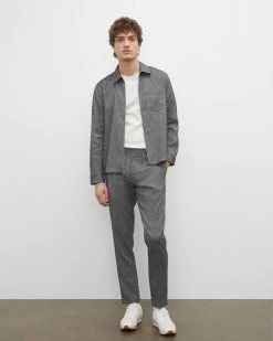 Brand new ✨ Club Monaco Men Sutton Hemp Blend 👗 Dress Pants Navy Heather 😉