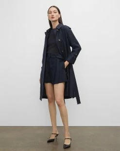 Best reviews of โ Club Monaco ๐ฉ Women Soft Trench ๐งฅ Coat Navy ๐