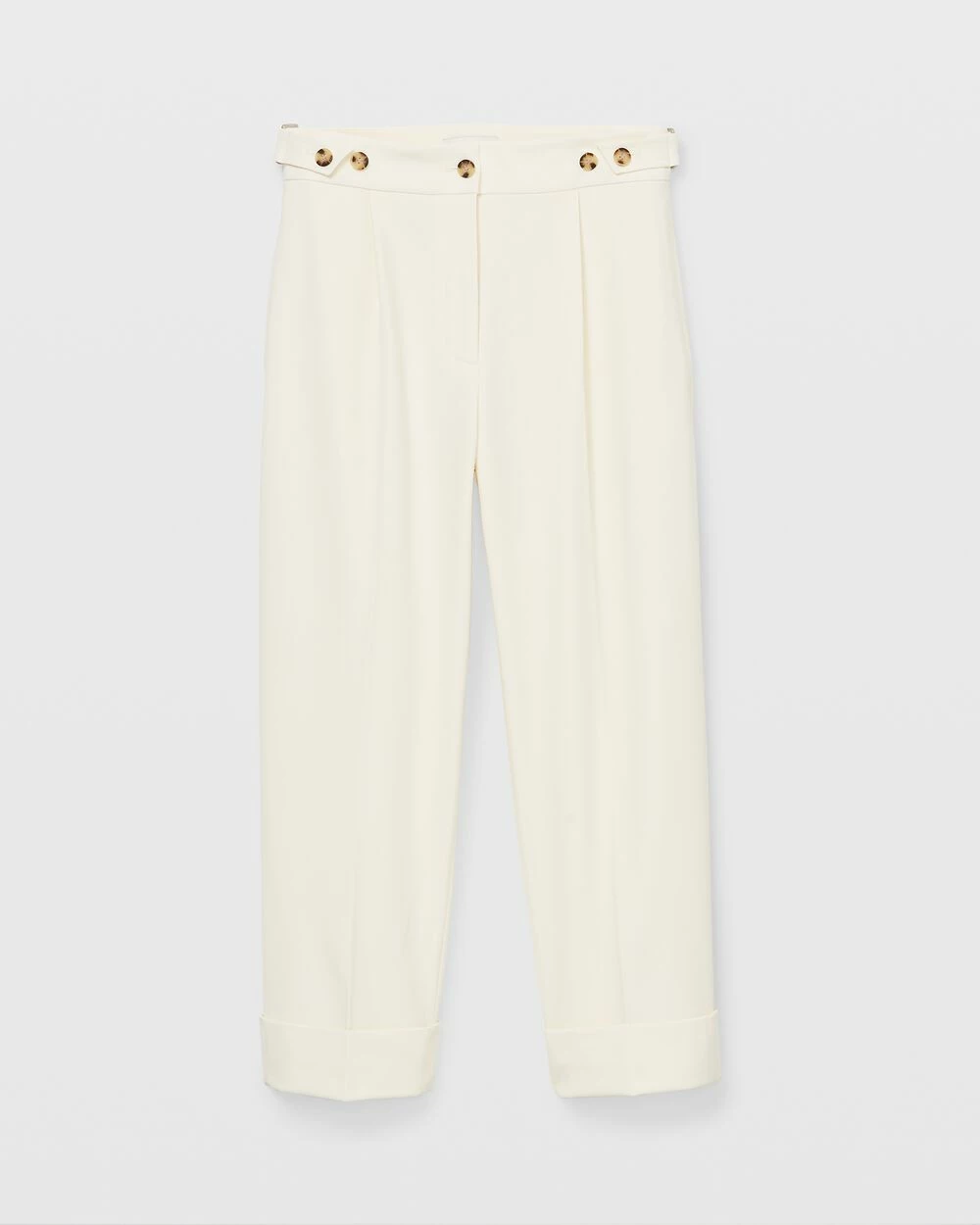 Coupon β€οΈ Club Monaco π© Women Tab Detail Trousers Ecru βοΈ - Image 4