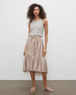 Best reviews of π Club Monaco π© Women Tiered High Low π Skirt Pale Pink π