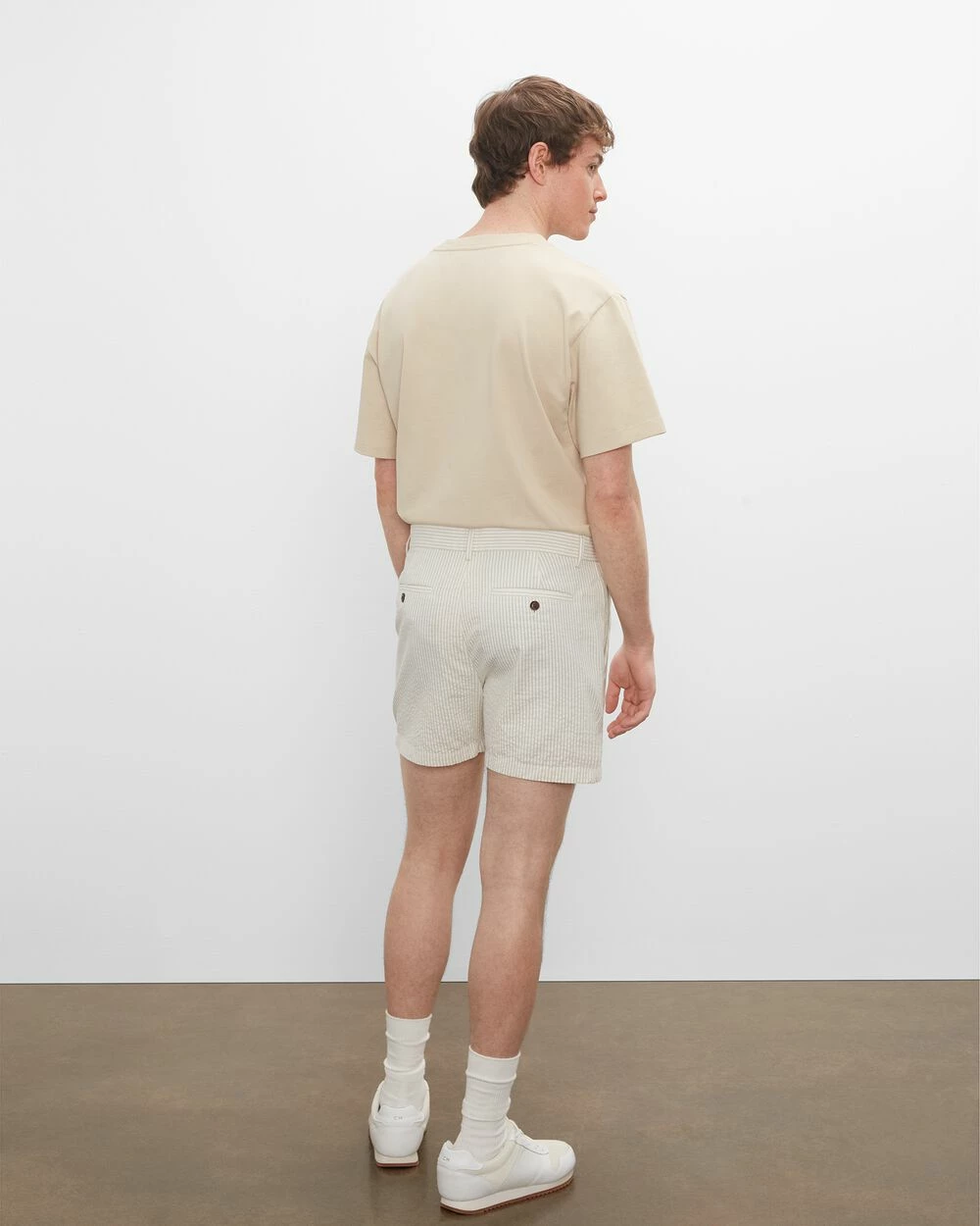 Coupon ๐ Club Monaco Men Jax Seersucker 5" Shorts Alfalfa Multi ๐ - Image 2