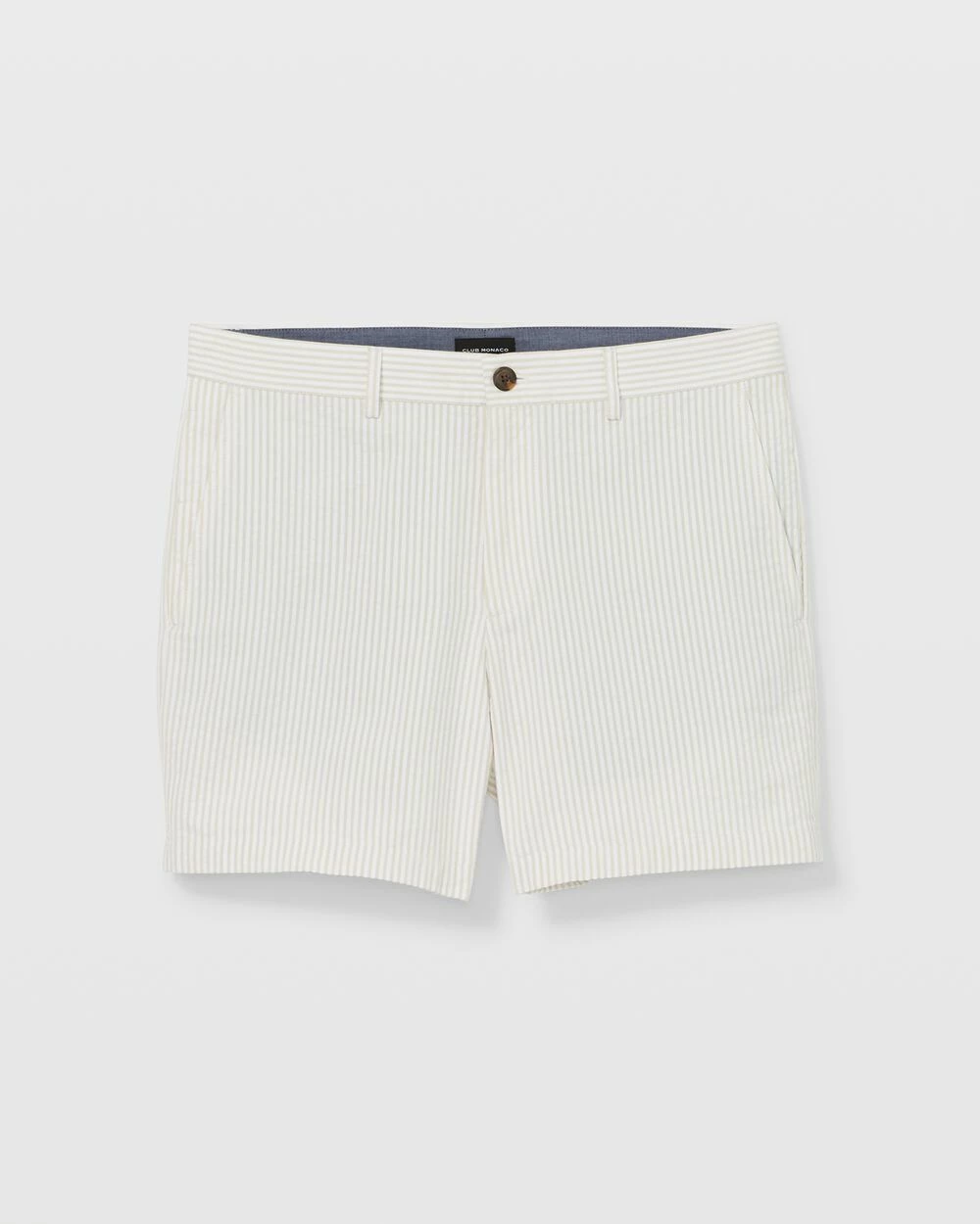 Coupon ๐ Club Monaco Men Jax Seersucker 5" Shorts Alfalfa Multi ๐ - Image 5