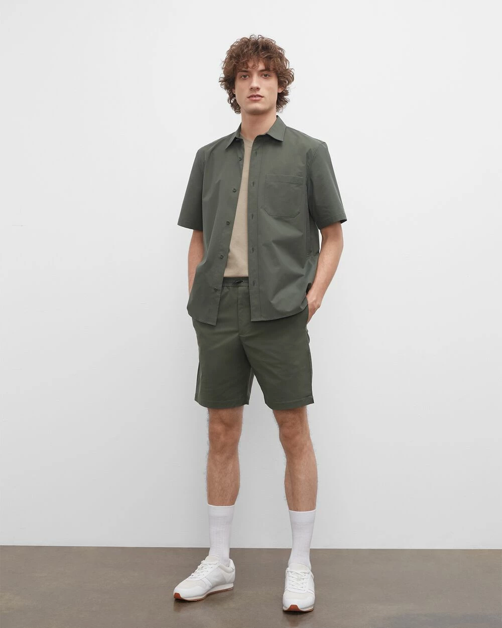 Promo ๐ Club Monaco Men Ripstop Shorts Green โ
