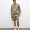 Coupon ⌛ Club Monaco Men Scuba Shorts Taupe/Taupe 👍