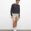 Hot Sale ⌛ Club Monaco Men Baxter Elasticated 7" Shorts Khaki 😀
