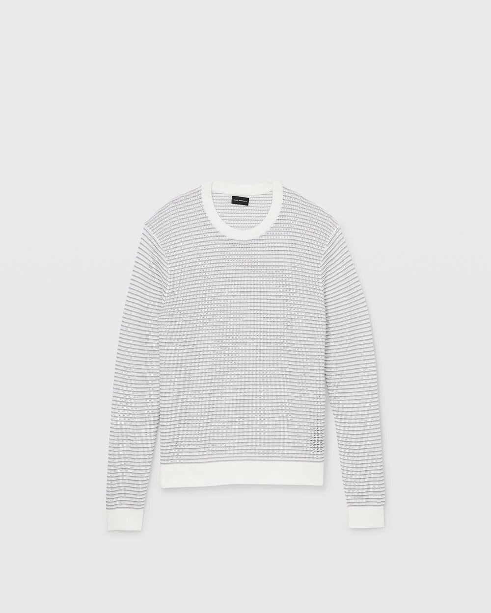 Coupon 😉 Club Monaco Men Mesh Crew Sweater White 😀 - Image 5