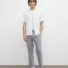 Cheap ❤️ Club Monaco Men Pleated Tapered Trousers Grey Heather ⌛