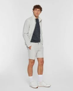 Flash Sale 😍 Club Monaco Men Baxter Chambray 7" Shorts Grey 😉