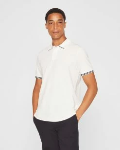 Brand new 🤩 Club Monaco Men Tipped Collar Polo White ❤️