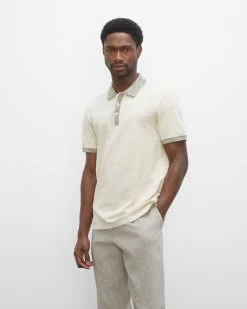 Wholesale 💯 Club Monaco Men Space Dyed Polo Papyrus ⭐