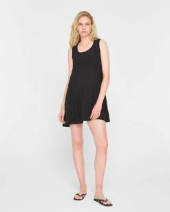 Best deal π Club Monaco π© Women Pintuck Scoop Neck Mini π Dress Caviar π