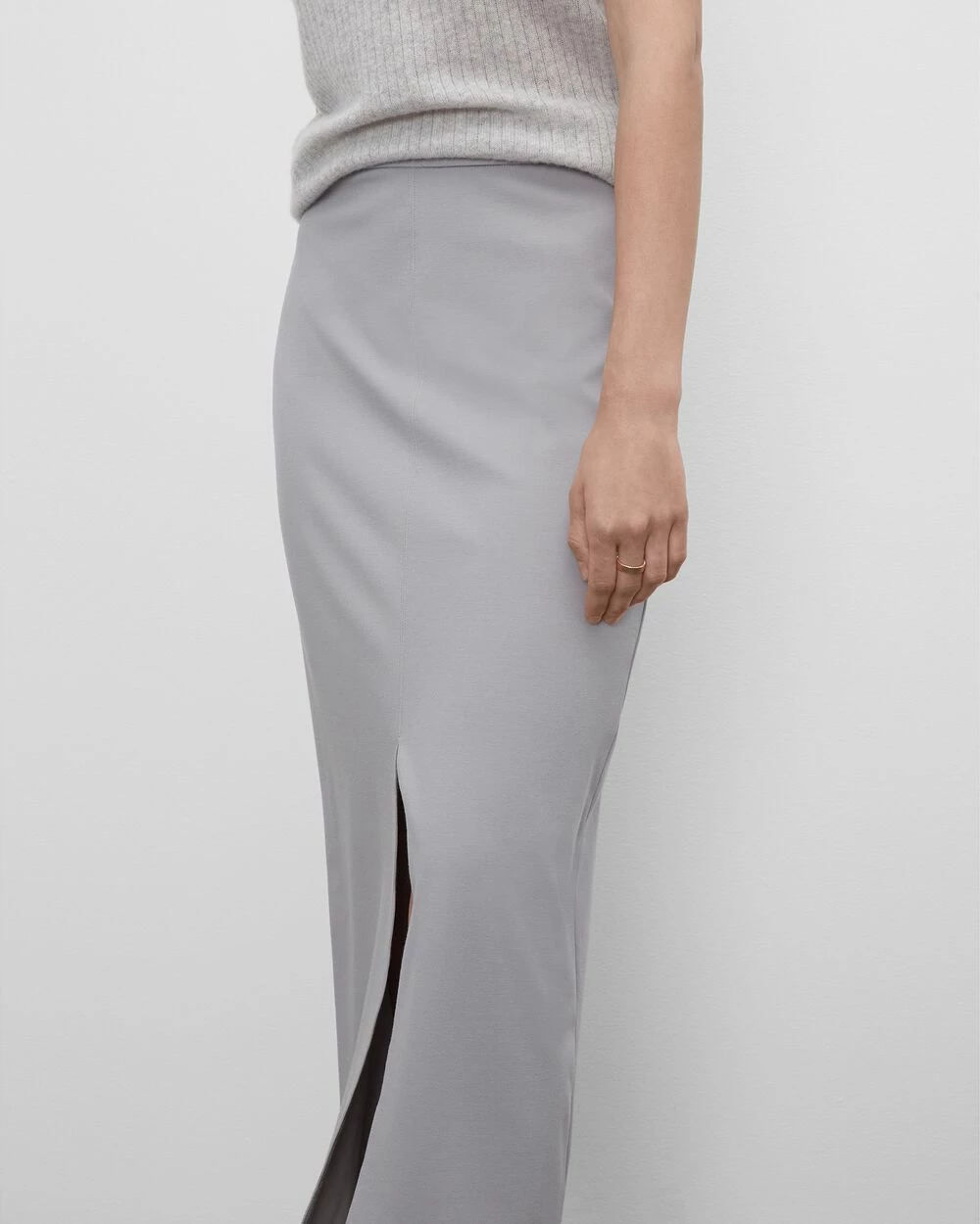 Flash Sale 😀 Club Monaco 👩 Women Slim Pencil 👗 Skirt Grey ⭐ - Image 3