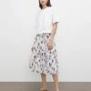 Buy 🔥 Club Monaco 👩 Women Floral Elasticated Pleated 👗 Skirt Print 👏