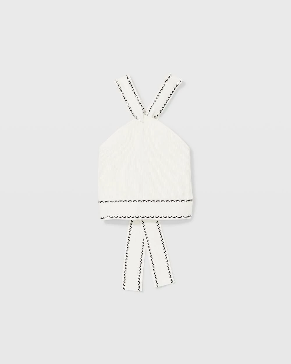 Best deal ๐ Club Monaco ๐ฉ Women Raeni Knit Tank White W/ Black ๐ - Image 5
