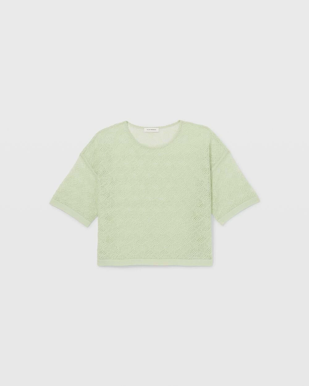 Hot Sale ๐งจ Club Monaco ๐ฉ Women Lace Stitch Tee Light Green ๐ฅ - Image 5