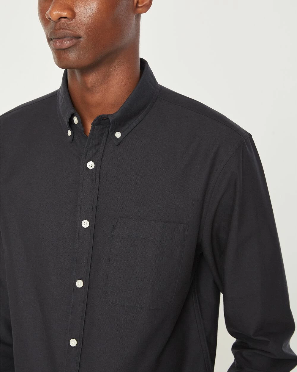 Outlet โ Club Monaco Men Long Sleeve Oxford ๐ Shirt Caviar ๐ฏ - Image 3