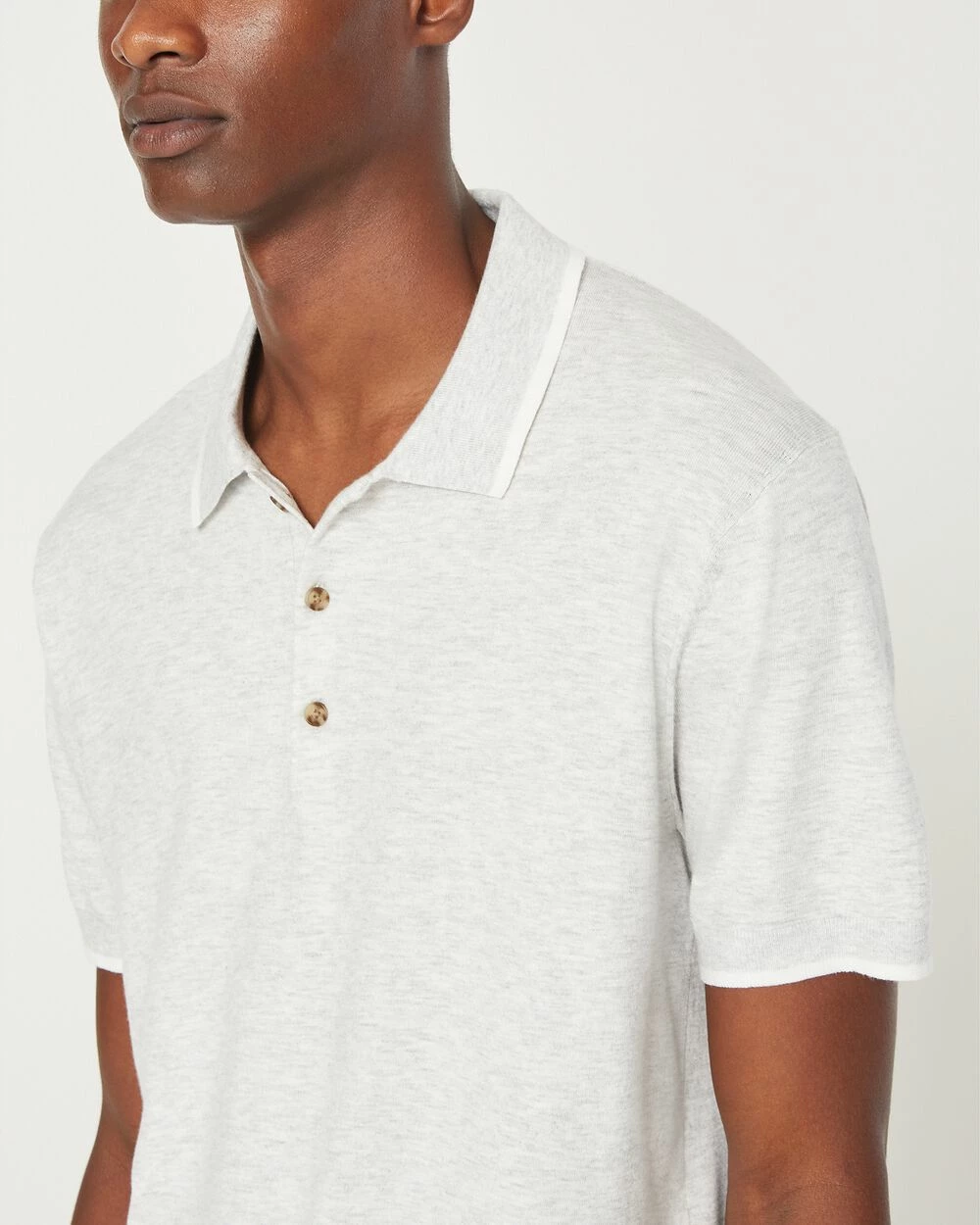 Hot Sale π Club Monaco Men Short Sleeve Tech Polo Heather Grey β€οΈ - Image 3