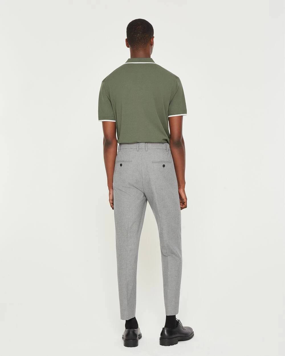 Coupon ๐ Club Monaco Men Tapered ๐ Dress Trousers Grey Multi โญ - Image 2