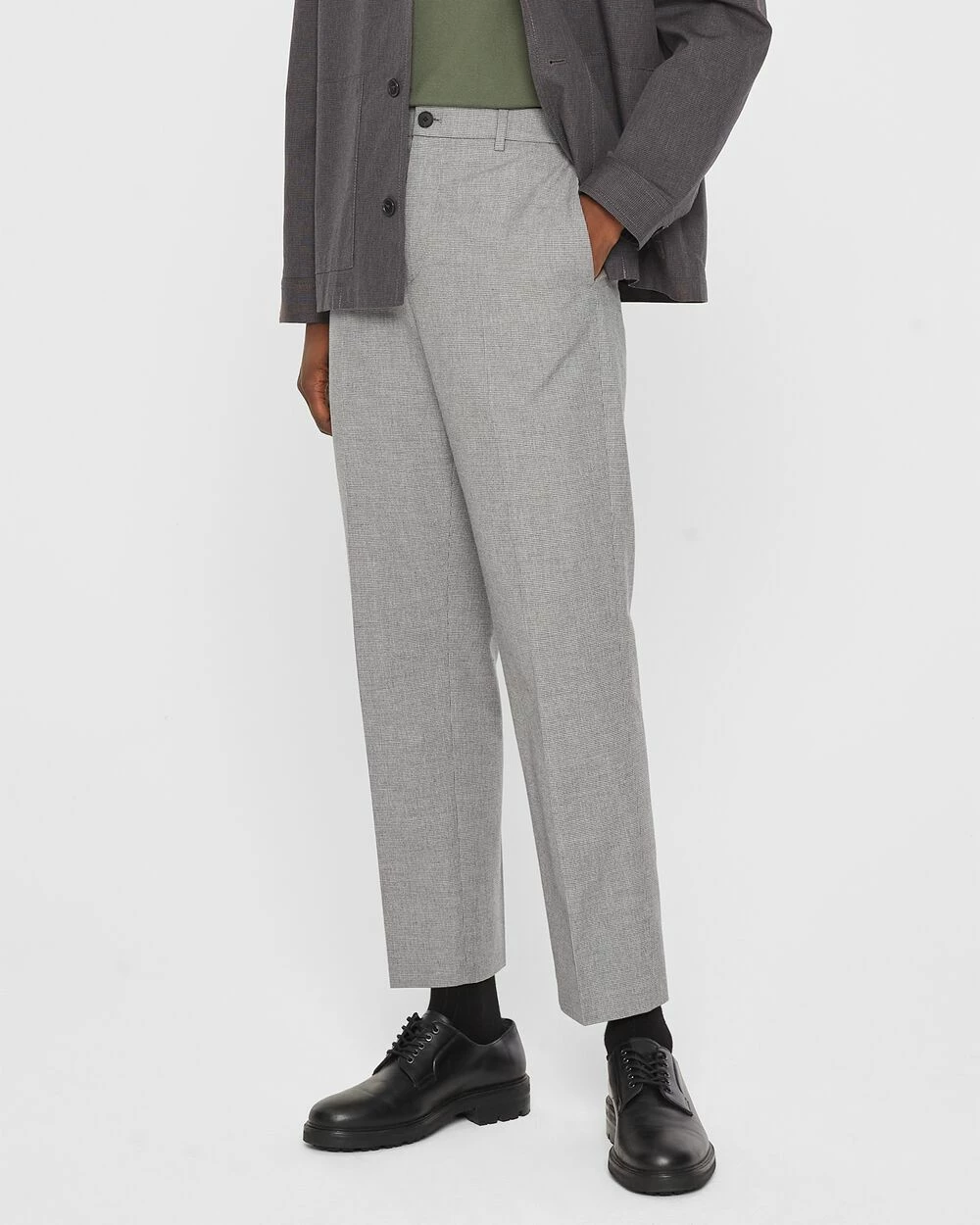 Coupon ๐ Club Monaco Men Tapered ๐ Dress Trousers Grey Multi โญ - Image 3
