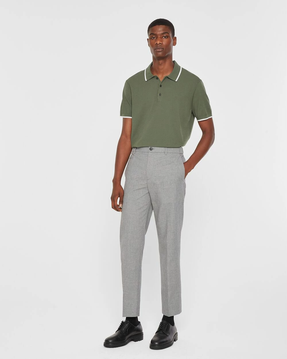 Coupon ๐ Club Monaco Men Tapered ๐ Dress Trousers Grey Multi โญ - Image 4