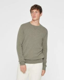 Top 10 🧨 Club Monaco Men Long Sleeve Cashmere Crew Sweater Olive Heather 🎉