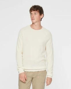 Best reviews of ⭐ Club Monaco Men Cashmere Rib Crew Blanc De Blanc ✔️