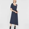 Flash Sale ⌛ Club Monaco 👩 Women Square Neck Knit 👗 Dress Dark Navy 💯
