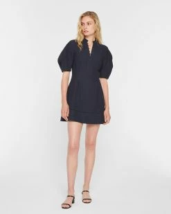 Discount π Club Monaco π© Women Balloon Sleeve π Dress Dark Navy β