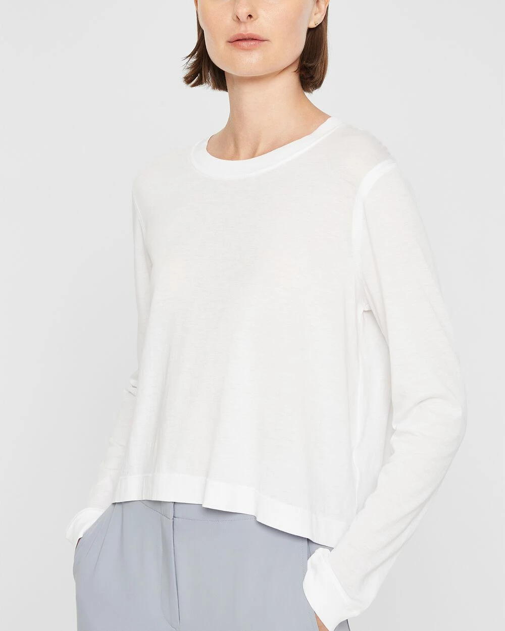 Discount โจ Club Monaco ๐ฉ Women Boxy Long Sleeve ๐ Shirt White ๐ - Image 3