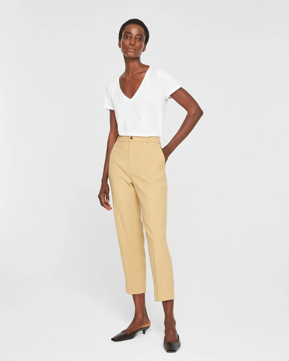 Best Sale ๐ Club Monaco ๐ฉ Women Borrem Pants Camel ๐ - Image 4