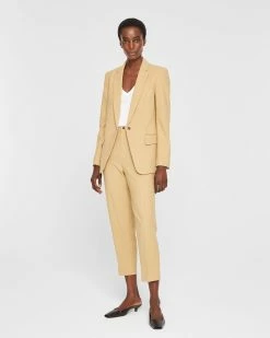 Best Sale 😀 Club Monaco 👩 Women Borrem Pants Camel 😍