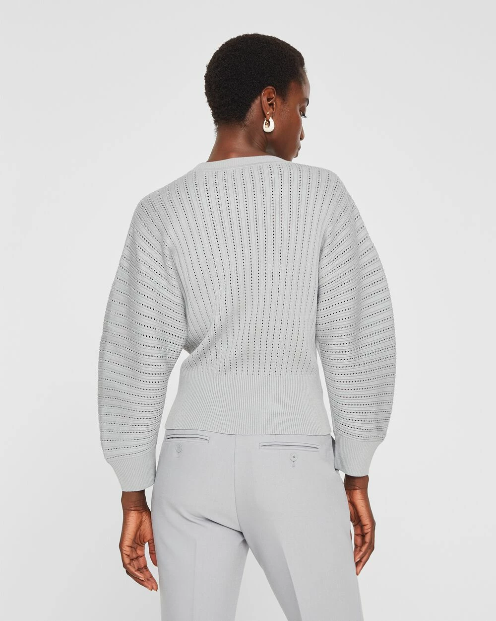 Top 10 π Club Monaco π© Women Fancy Rib Crew Quarry π - Image 2