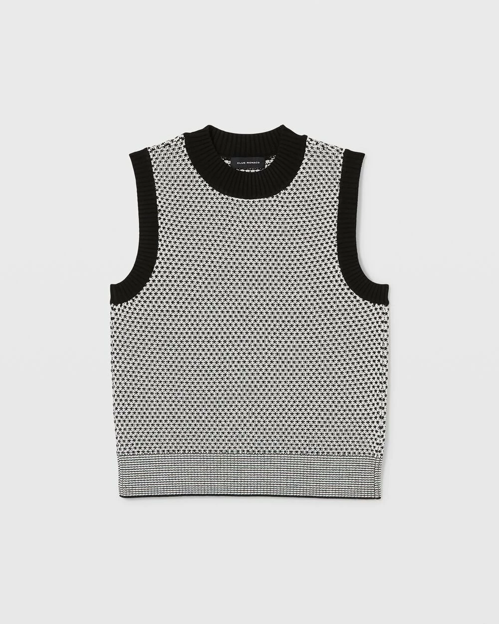 Best reviews of ๐ Club Monaco ๐ฉ Women Textured Mock Shell Black Multi โญ - Image 4