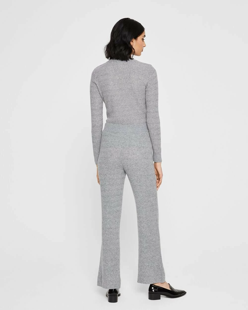 Top 10 ๐ Club Monaco ๐ฉ Women Cashmere Ribbed Pants Medium Heather Grey ๐ฅฐ - Image 2