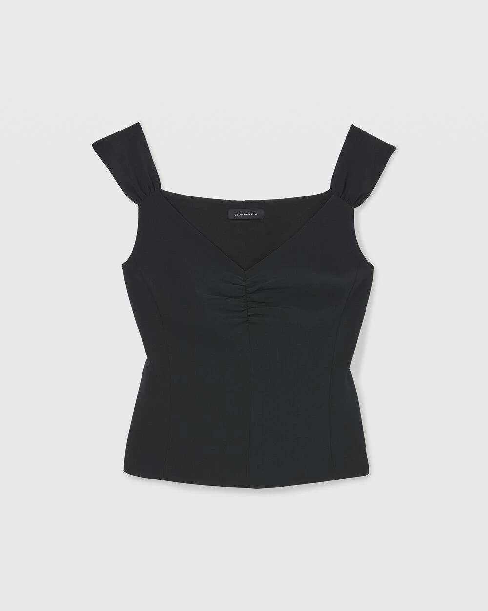 Cheapest π Club Monaco π© Women Open Neck Fitted Top Black π - Image 4