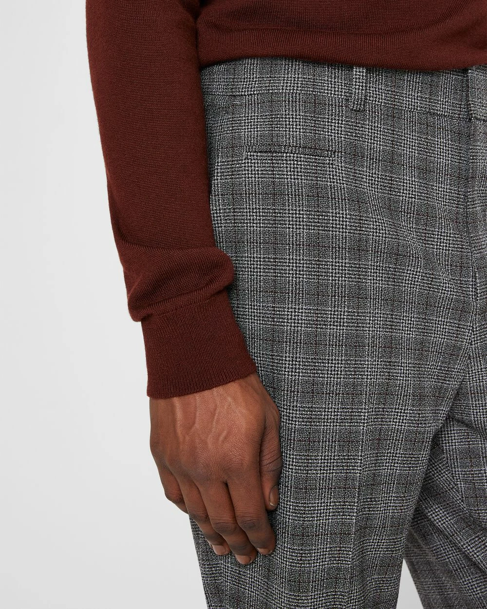 Best deal ๐ฏ Club Monaco Men Drainpipe Glen Plaid Pants Black Plaid ๐คฉ - Image 3