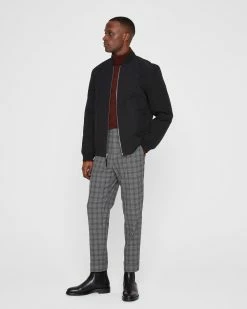 Best deal 💯 Club Monaco Men Drainpipe Glen Plaid Pants Black Plaid 🤩