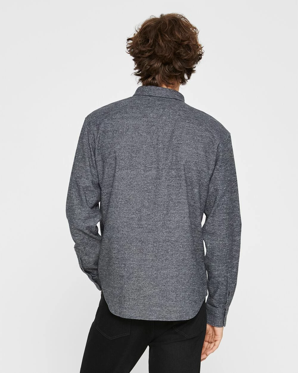 Deals ๐ Club Monaco Men Long Sleeve Slim Jaspรฉ ๐ Shirt Black ๐ฅ - Image 2