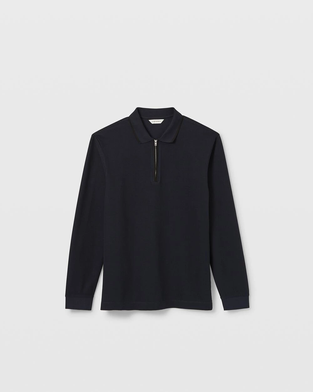 Best Pirce โญ Club Monaco Men Long Sleeve Tipped Polo Outer Space Navy ๐ - Image 4