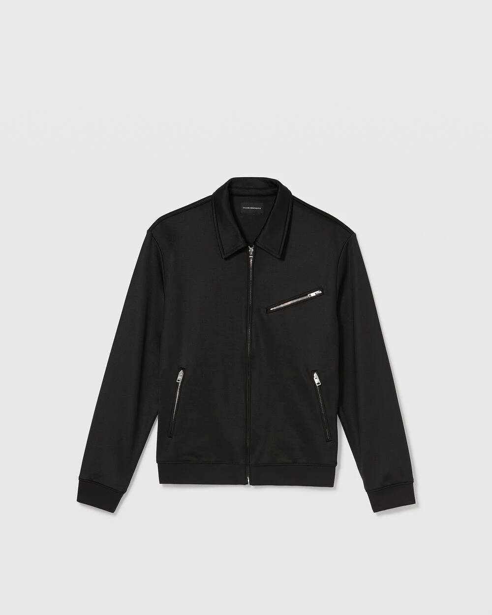 Hot Sale 🎉 Club Monaco Men Tech Terry Jacket Caviar 🔔 - Image 4