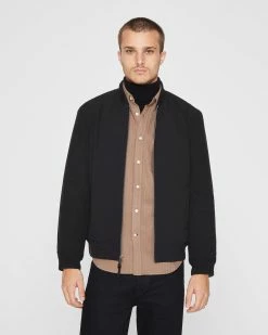 Brand new 😍 Club Monaco Men Vertical Quilted Bomber Jacket Caviar 🔔