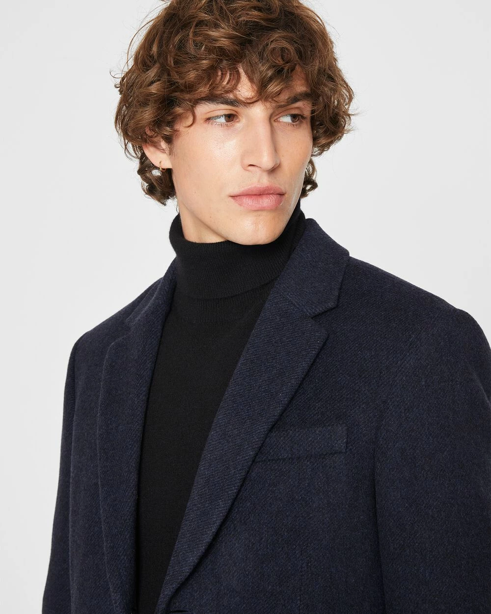 Discount π Club Monaco Men Modern Twill π§₯ Coat Navy Multi π - Image 3