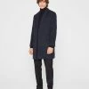Discount 🛒 Club Monaco Men Modern Twill 🧥 Coat Navy Multi 😍