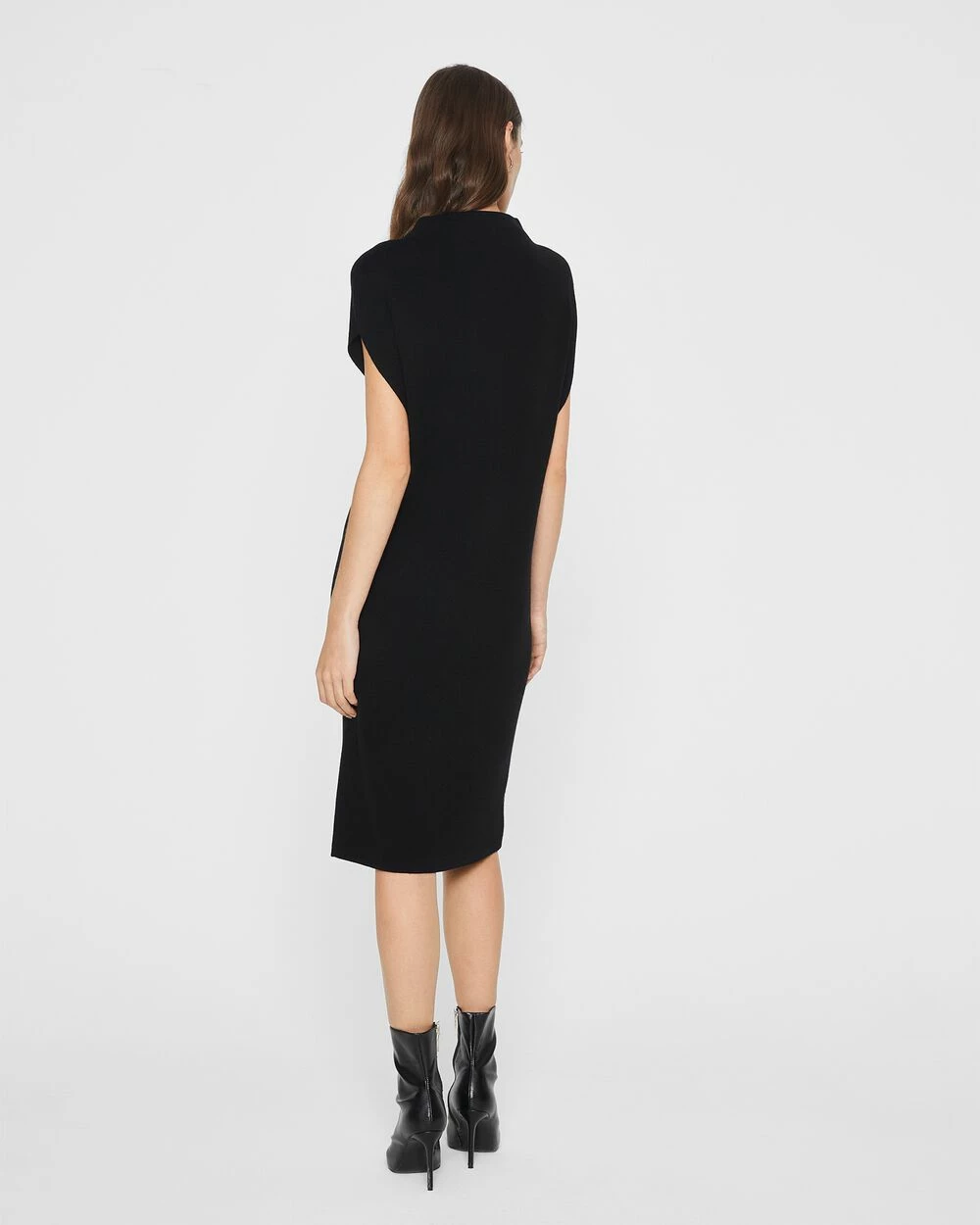 New π Club Monaco π© Women Abhy Ribbed Wool π Dress Black π - Image 2